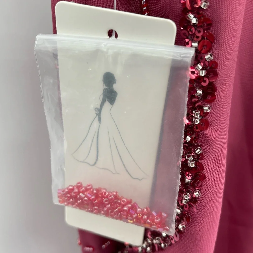Elegant Burgundy Gown, Mother of the Bride